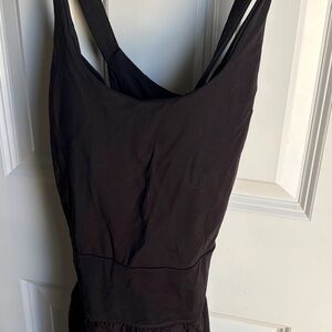 Black Sleeveless Athletic Tank romper